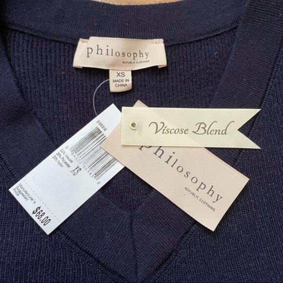 NWT‎ Philosophy Dropped-Shoulder Sweater Size XS - Picture 8 of 10